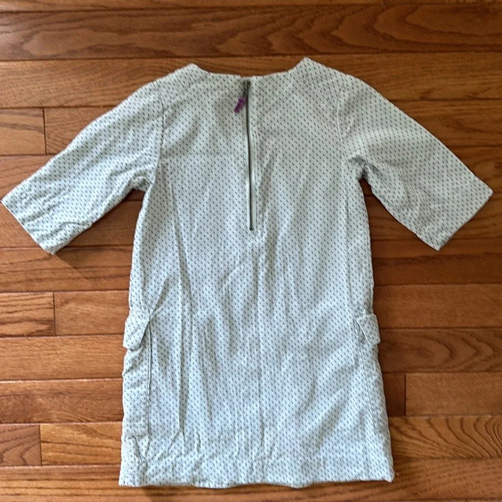 🩵 GAP KIDS Girls Dress size 4T polka dot light teal blue corduroy EUC